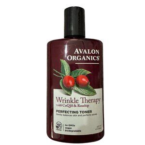 2 x Avalon Organics Wrinkle Therapy w/ CoQ10 & Rosehip Perfecting Toner 8 Fl Oz
